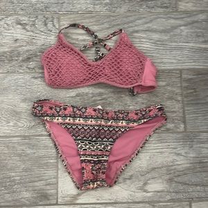 Juniors Cross Back Bikini Set